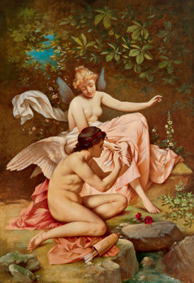 Cupid and a fairy