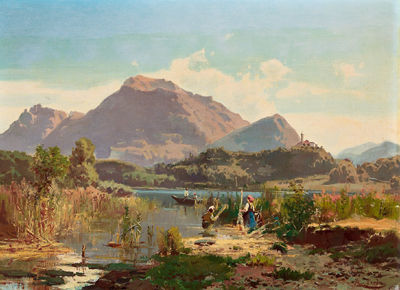 Fishermen at the shore