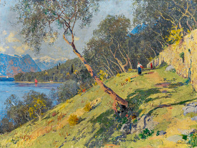 "Motiv bei Malcesine" (scene at Malcesine)