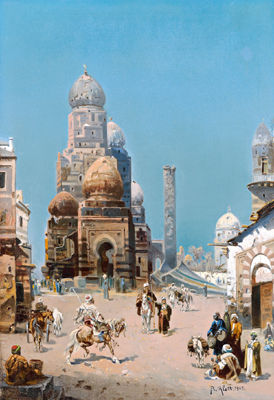 Sample artwork by Robert Alott (1850 - 1910), known for painting, landscape and genre - View similar artists and auction records