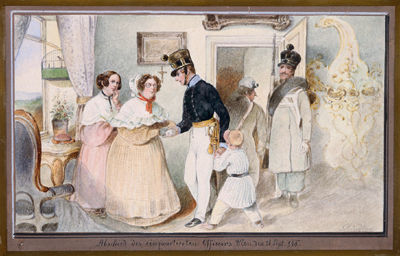 Abschied des einquartierten Offiziers by Carl Schindler - Auction record, sale price, and art valuation. Compare with similar artists and explore comparable artworks.