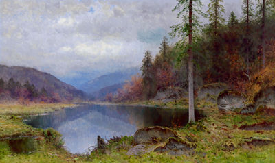 Sample artwork by Ludwig Skramstad (1855 - 1912), known for landscape painting - View similar artists and auction records