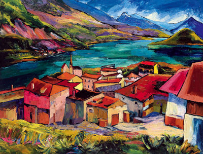 Lago di Molveno by Stephanie Hollenstein - Auction record, sale price, and art valuation. Compare with similar artists and explore comparable artworks.