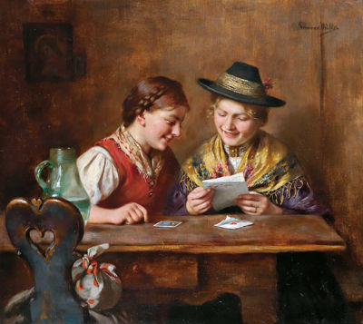 The Letter by Emma Edle Von Seehof Muller - Auction record, sale price, and art valuation. Compare with similar artists and explore comparable artworks.