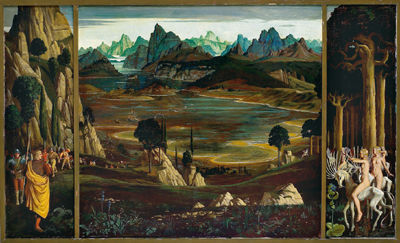 Discovery of the New World - Loss of Innocence - Naturalness, triptych by Herbert von Reyl-Hanisch - Auction record, sale price, and art valuation. Compare with similar artists and explore comparable artworks.
