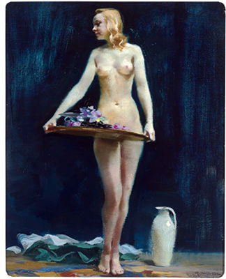 Woman carrying flowers