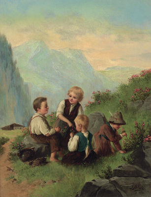 Sample artwork by Josef Buche (1848 - 1917), known for portrait painting - View similar artists and auction records