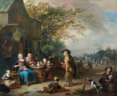 A musician by a tavern by Gillis Winter - Auction record, sale price, and art valuation. Compare with similar artists and explore comparable artworks.