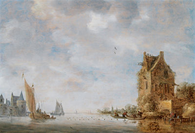 Wide river landscape with anglers by Frans de Hulst - Auction record, sale price, and art valuation. Compare with similar artists and explore comparable artworks.
