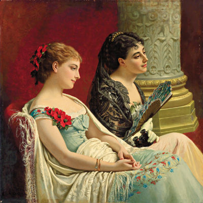 Sample artwork by Cesare Mariani (1826 - 1901), known for figure and genre painting, frescoes, religious subjects - View similar artists and auction records