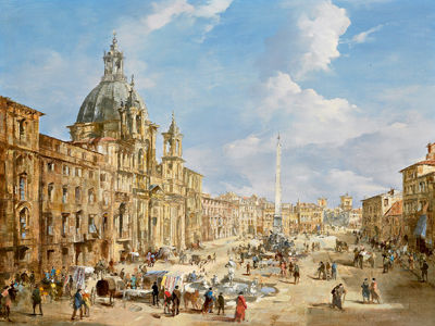View of the Piazza Navona in Rome