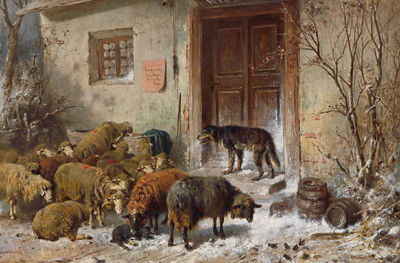 Sheep and a Sheepdog