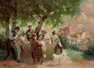 Sample artwork by Rudolf Alfred Hoger (1877 - 1930), known for figure and genre painting - View similar artists and auction records