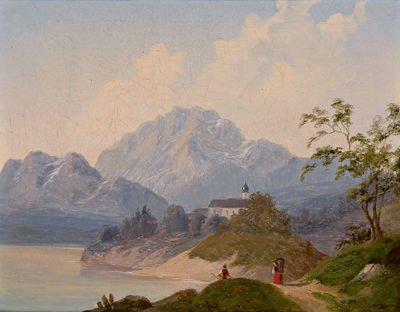 View of the Area around Salzburg with a view of the Göll and Untersberg