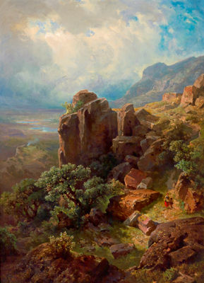 Mountainous Landscape (in South Tyrol?) by Gottfried Seelos - Auction record, sale price, and art valuation. Compare with similar artists and explore comparable artworks.