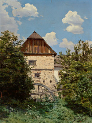 A Mill near Purkersdorf by Carl Schuch - Auction record, sale price, and art valuation. Compare with similar artists and explore comparable artworks.