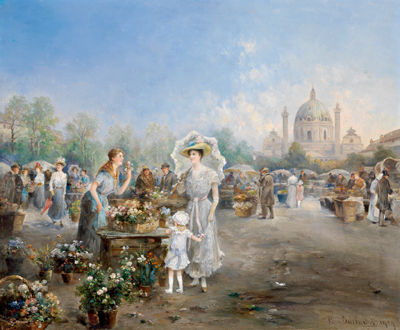 Flower Market by the Karlskirche