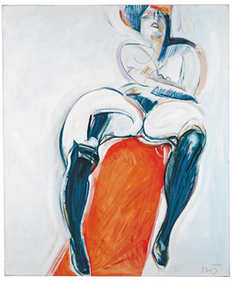 Sitzende mit blauen Strümpfen, um 1995 by Heinz Janak - Auction record, sale price, and art valuation. Compare with similar artists and explore comparable artworks.