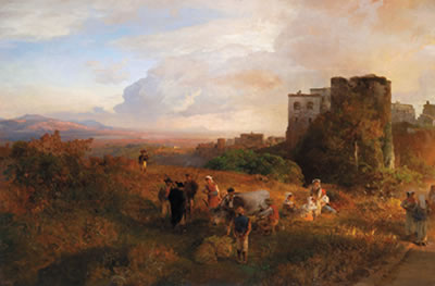 Evening mood over the Roman Campania