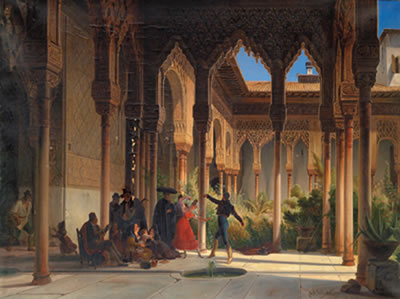 Dance at a spanish courtyard (Alhambra?)