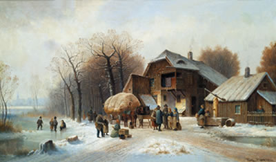 Village life in winter