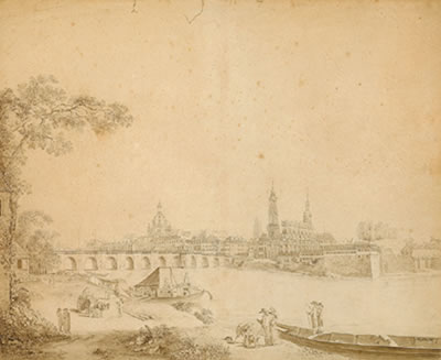 View over the River Elbe in Dresden