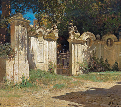 View of a Baroque Garden Gate