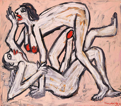"Papyrus Porno", from the "Egyptian phase" by Otto Muehl - Auction record, sale price, and art valuation. Compare with similar artists and explore comparable artworks.