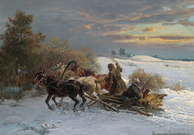 Return home from a Winter Hunt