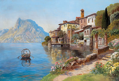 A North Italian Lake by Gottfried Arnegger - Auction record, sale price, and art valuation. Compare with similar artists and explore comparable artworks.
