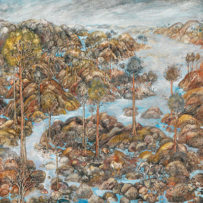 Sample artwork by Gerhard Swoboda (1923 - 1974), known for abstract painting, sculpture, collage and graphic art - View similar artists and auction records