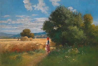 Young Girl by a Cornfield