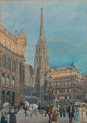 St. Stephen's square with a staffage