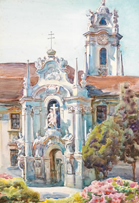 A view of Dürnstein church