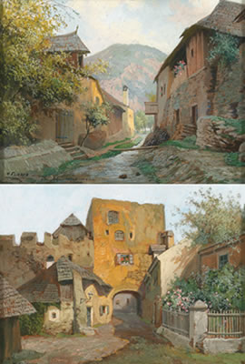 An old lane in Weißenkirchen, AND Dürnstein gate, Wachau by Karl Flieher - Auction record, sale price, and art valuation. Compare with similar artists and explore comparable artworks.