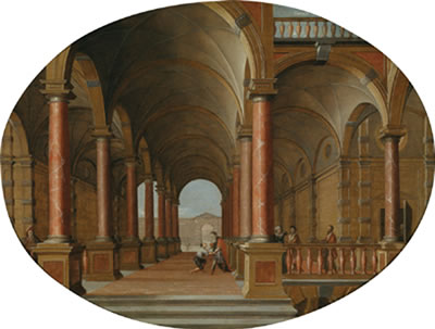 Columned hall of a palace with the Return of the Prodigal Son by Jan Juriaensz Van Baden - Auction record, sale price, and art valuation. Compare with similar artists and explore comparable artworks.