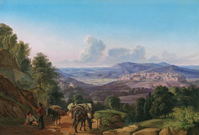 View of Orvieto from the southwest, with resting travellers in the foreground by Johann Joachim Faber - Auction record, sale price, and art valuation. Compare with similar artists and explore comparable artworks.
