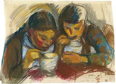 Children eating by Vilma Eckl - Auction record, sale price, and art valuation. Compare with similar artists and explore comparable artworks.