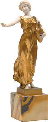 A standing female figure with a jug by Julius Paul Schmidt-Felling - Auction record, sale price, and art valuation. Compare with similar artists and explore comparable artworks.