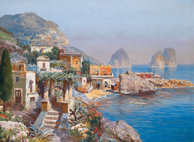 Sample artwork by Gottfried Arnegger (Born 1905), known for landscape paintings, italy - View similar artists and auction records