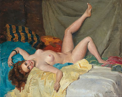 Female Nude on a Sofa