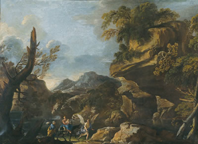 Mountainous landscape with the Flight into Egypt by Anton Faistenberger - Auction record, sale price, and art valuation. Compare with similar artists and explore comparable artworks.