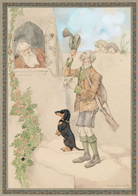 A hunter and his dachshund at heaven's gate by Carl Fischer-Koystrand - Auction record, sale price, and art valuation. Compare with similar artists and explore comparable artworks.