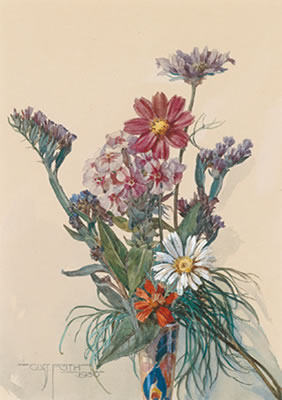 Meadow flowers in a glass