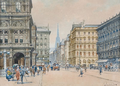 Kärntnerstraße seen from the Opera by Paul Kaspar - Auction record, sale price, and art valuation. Compare with similar artists and explore comparable artworks.