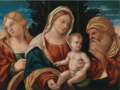 The Virgin and Child, with Saint Joseph and Saint Catherine of Alexandria