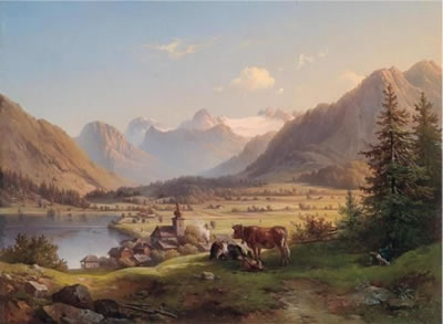 View of Altaussee and the Dachstein