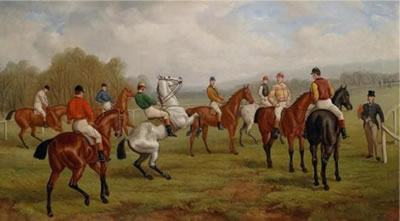Horse Races, "Before the Start", "Approaching the Obstacle", "After the Obstacle", "The Final Straight" (4)