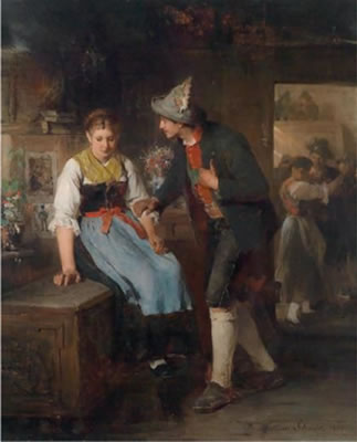 Sample artwork by Mathias Schmid (1835 - 1923), known for painting, genre, historical - View similar artists and auction records