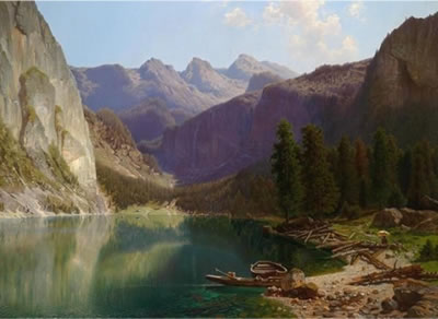 Sample artwork by Wilhelm Theodor Nocken (1830 - 1905), known for landscape painting - View similar artists and auction records